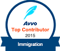 Avvo Top Contributor 2015 - Immigration - Badge
